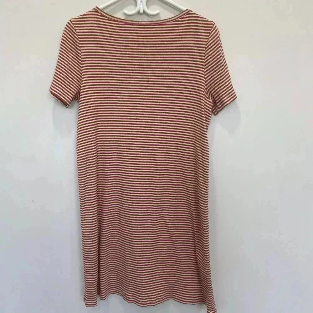 Madewell Swingy Tee Dress in‎ Stripe Size S